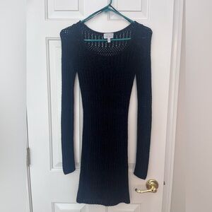& Other Stories Knit Black Mini Dress